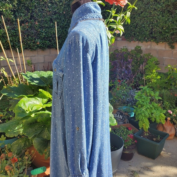 *SOLD* Philosophy chambray dotted tunic, XXL - Picture 4 of 6
